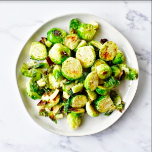 Garlic, Parmesan Roasted Brussel Sprouts