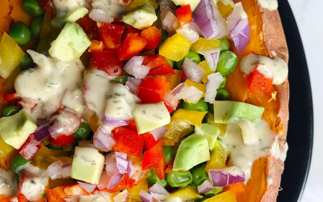 Loaded Sweet Potato with Lemon Tahini Dressing