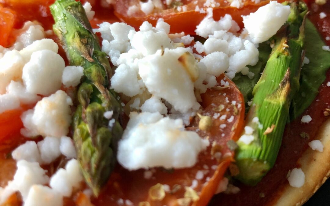 Asparagus and Tomato Pizza with Feta