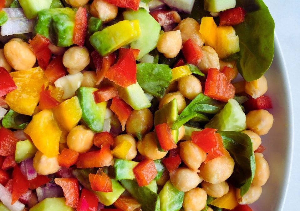 Chickpea Salad Recipe with Tangy Tahini Dressing