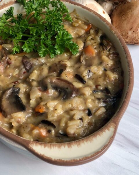 Creamy Mushroom And Wild Rice Soup Core Nutrition Health And Wellness